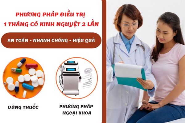 Phương pháp điều trị 1 tháng bị kinh nguyệt 2 lần