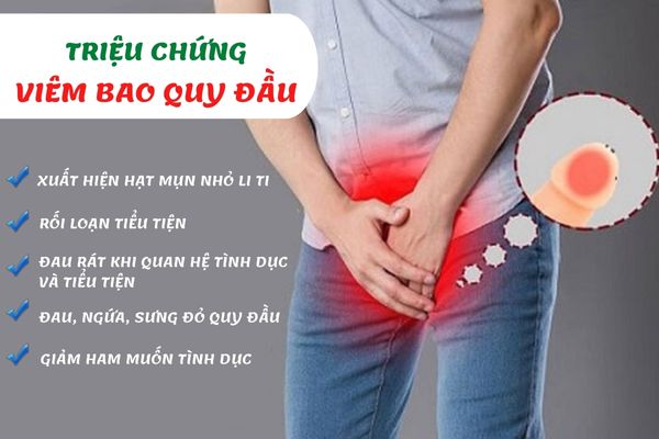 Triệu chứng viêm bao quy đầu ở nam giới