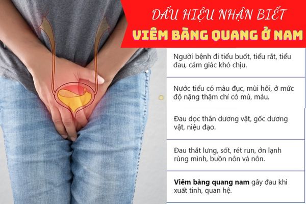 Các triệu chứng nhận biết viêm bàng quang ở nam