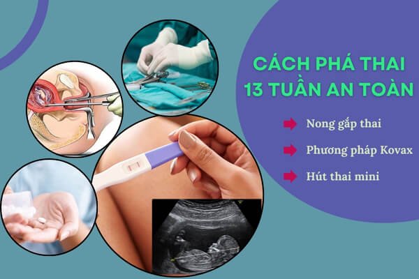 Phá thai 13 tuần an toàn bằng phương pháp nào?